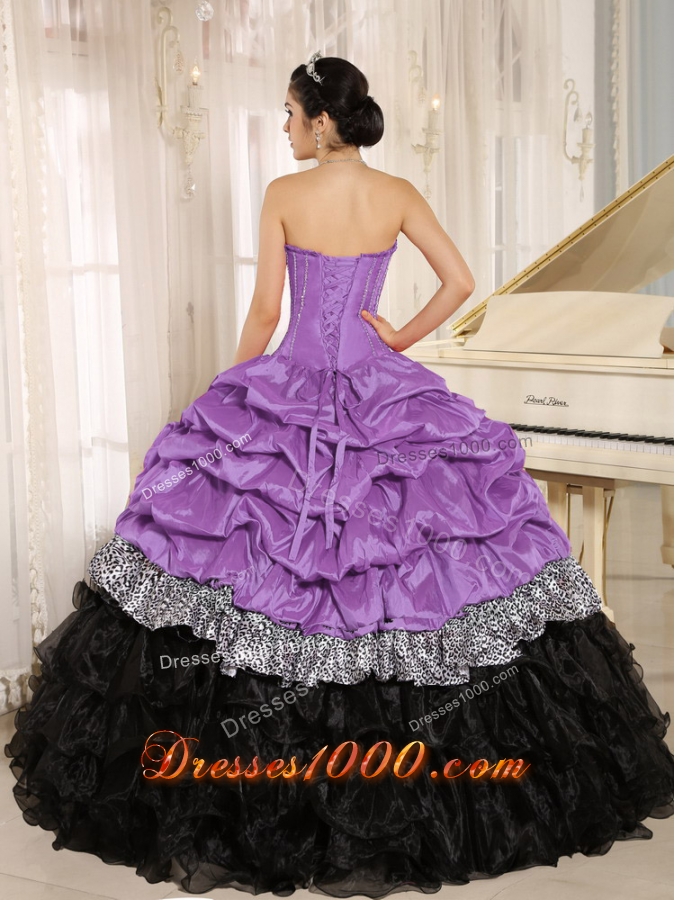 Pretty Sweetheart Ruffles 2014 Quinceanera Dresses With Pick-ups