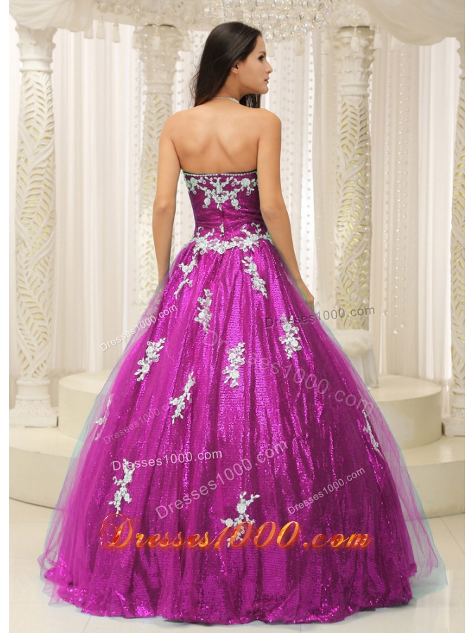 Wonderful A-line Pron Dress With Appliques Paillette Over Skirt Tulle