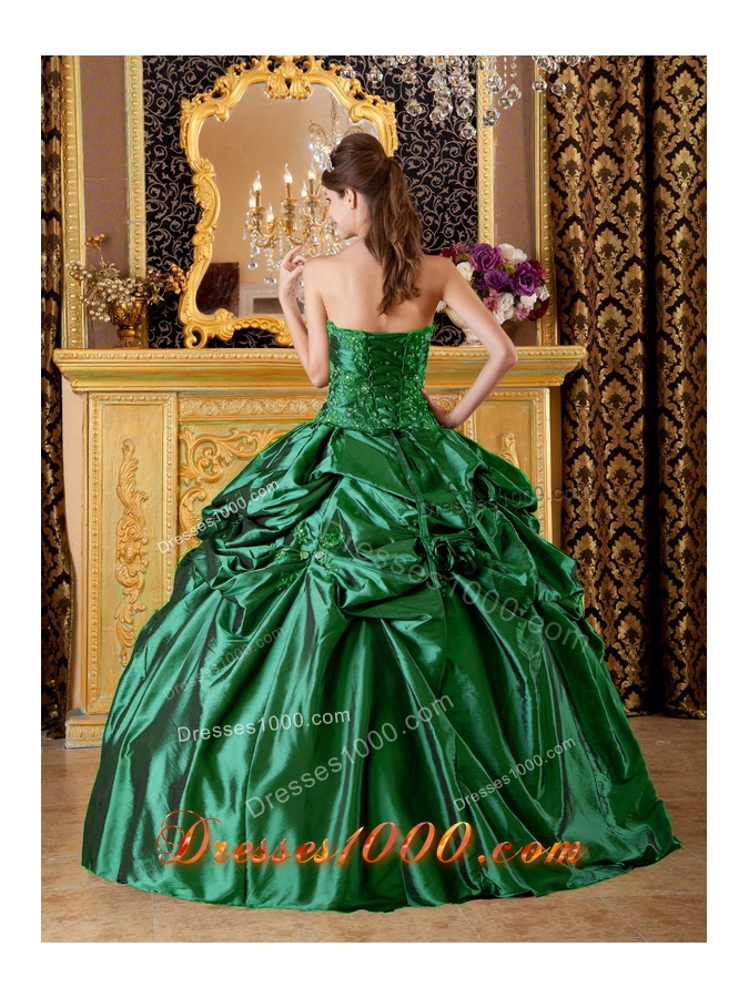 2014 Ball Gown Strapless Quinceanera Dresses with Appliques
