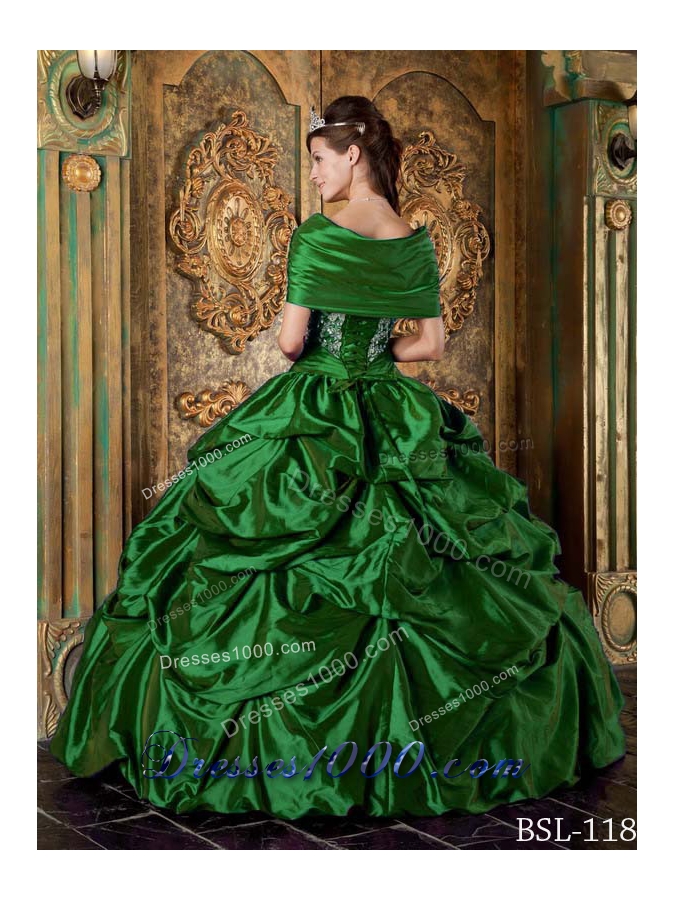 2014 Ball Gown Strapless Spring Quinceanera Dresses with Embroidery