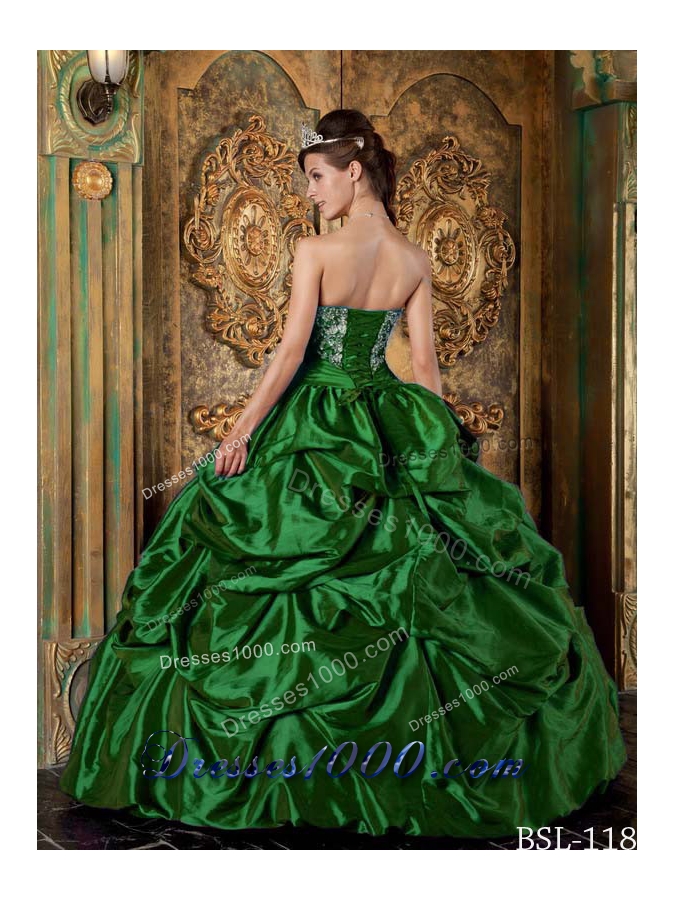 2014 Ball Gown Strapless Spring Quinceanera Dresses with Embroidery