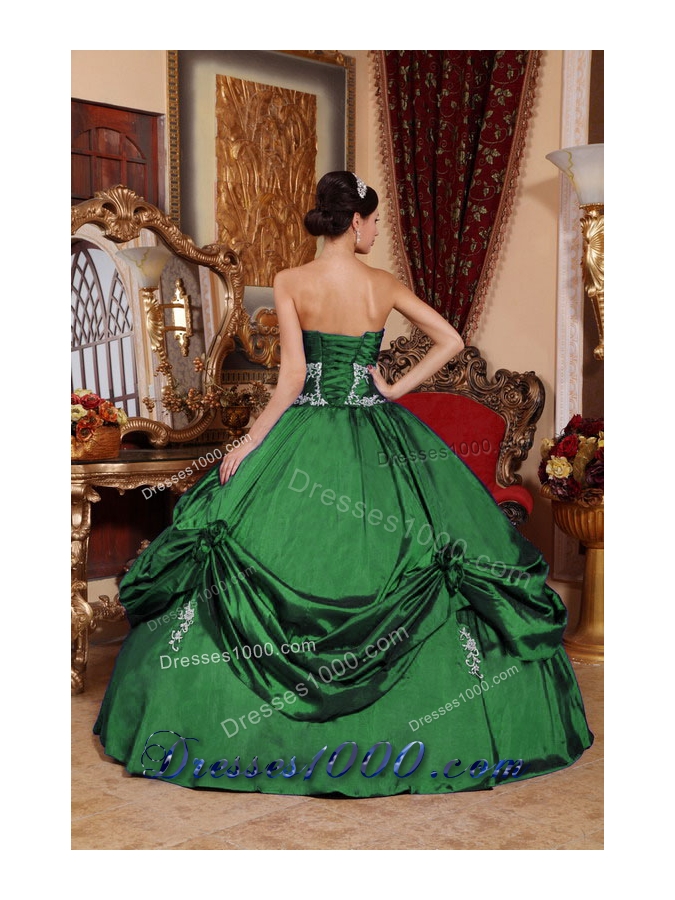 2014 Spring Puffy Sweetheart Appliques Quinceanera Dresses for Military Ball