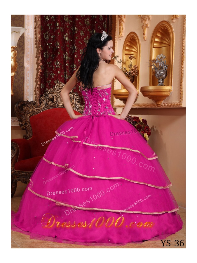 Beaded Decorate Bodice Sweetheart Tulle Dresses For a Quince