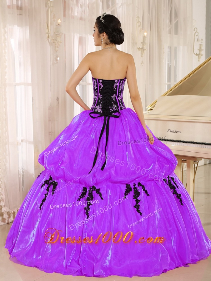 New Arrival Strapless Embroidery Decorate Dress For Quinceanera