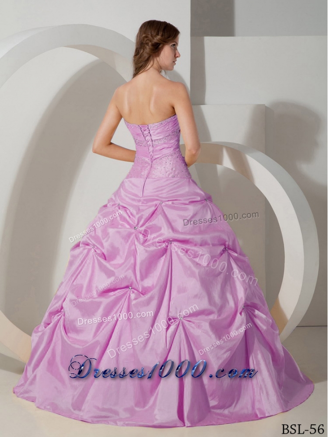 Ball Gown Sweetheart Beading Pick-ups Quinceanera Gowns Dresses