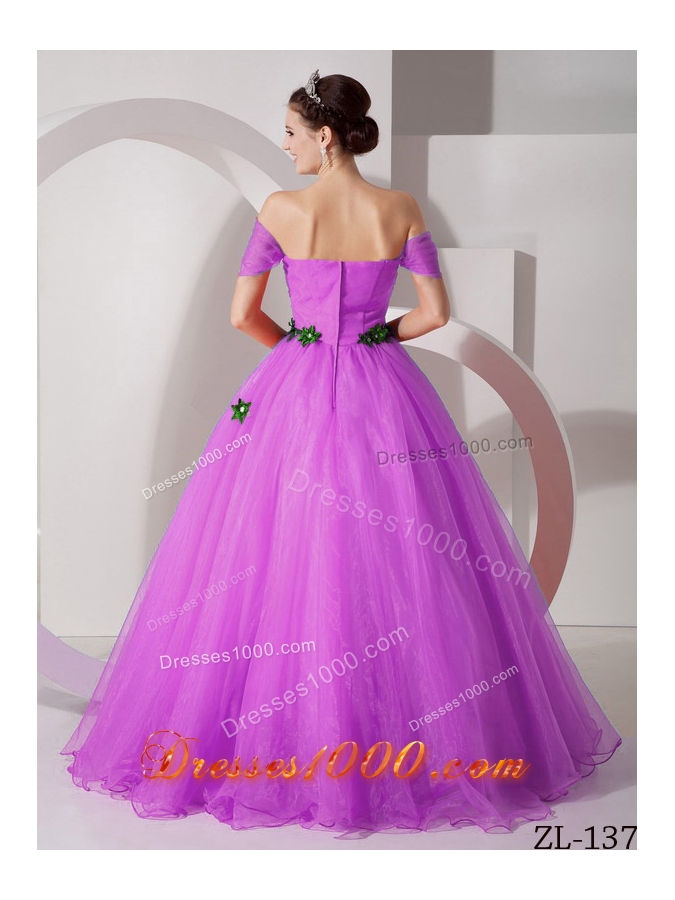 Modest Princess Off The Shoulder Appliques Quinceanera Gowns