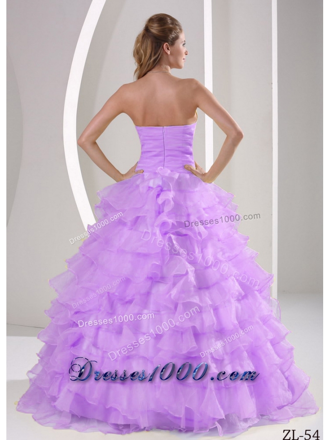 Ruffles Sweetheart Ruffles and Ruching Quinceaners Gowns