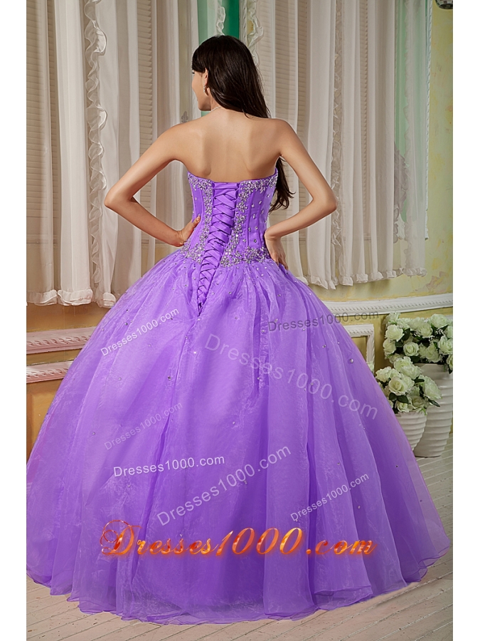 Sweetheart Organza Beaded Decorate Quinceanera Dress for 2014 Spring