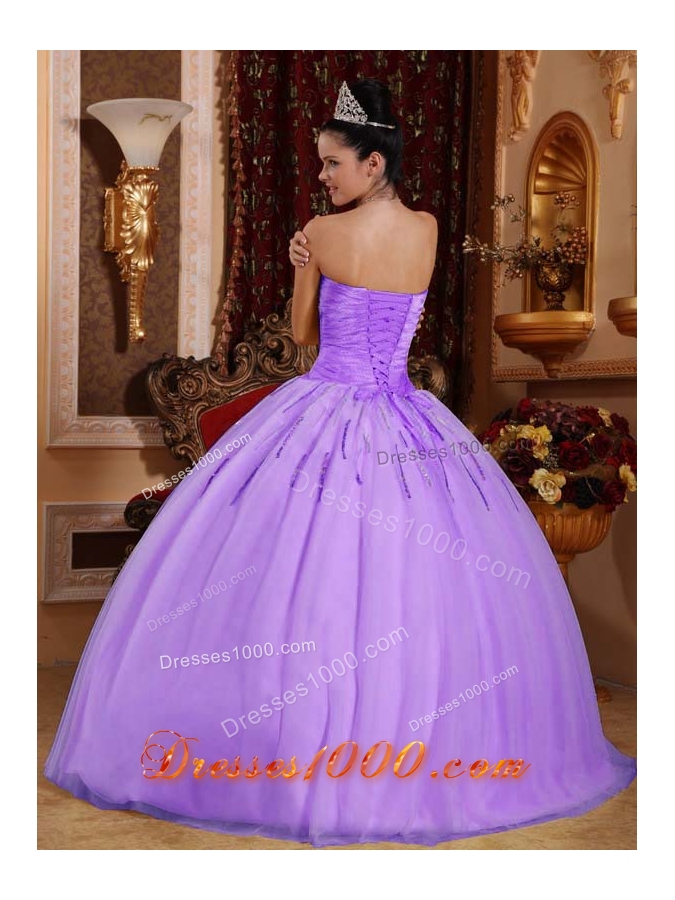 Popular Sweetheart Tulle 2014 Quinceanera Gowns with Sequins