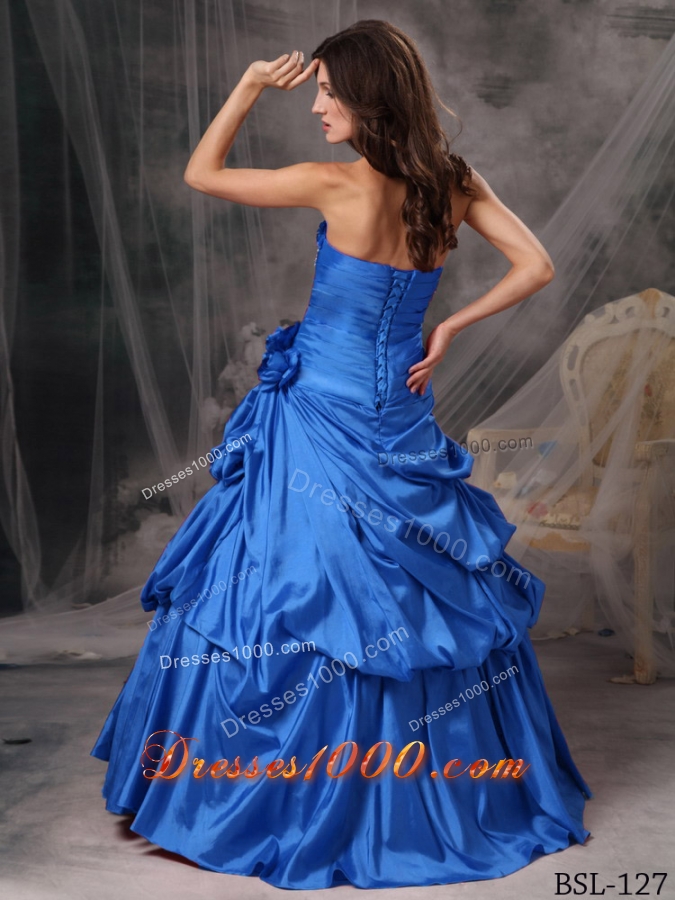 2014 Popular Princess Strapless Beading Quinceanera Dress with Pick-ups
