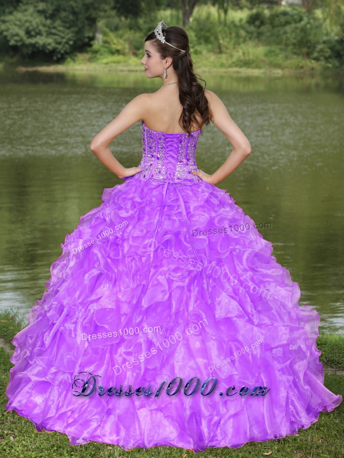 Clearance Beading and Ruffled Layers Quinceanera Dress With Sweetheart