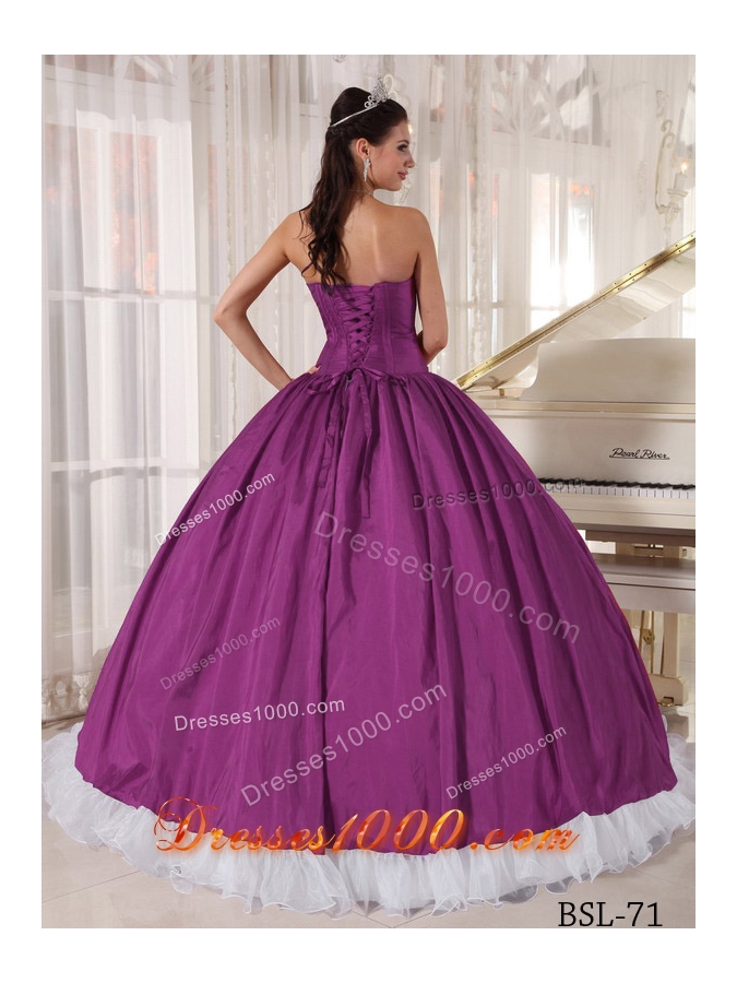 Purple Ball Gown Quinceanera Dresses with Beading