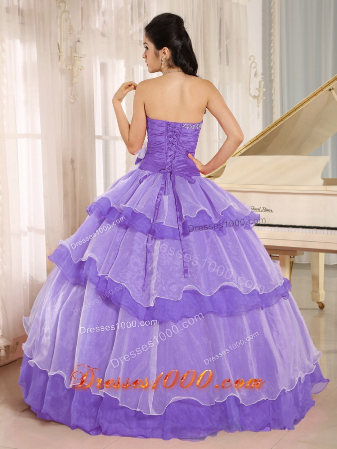 Sweetheart Beaded Decorate and Hand Made Flowers Quinceanera Dress