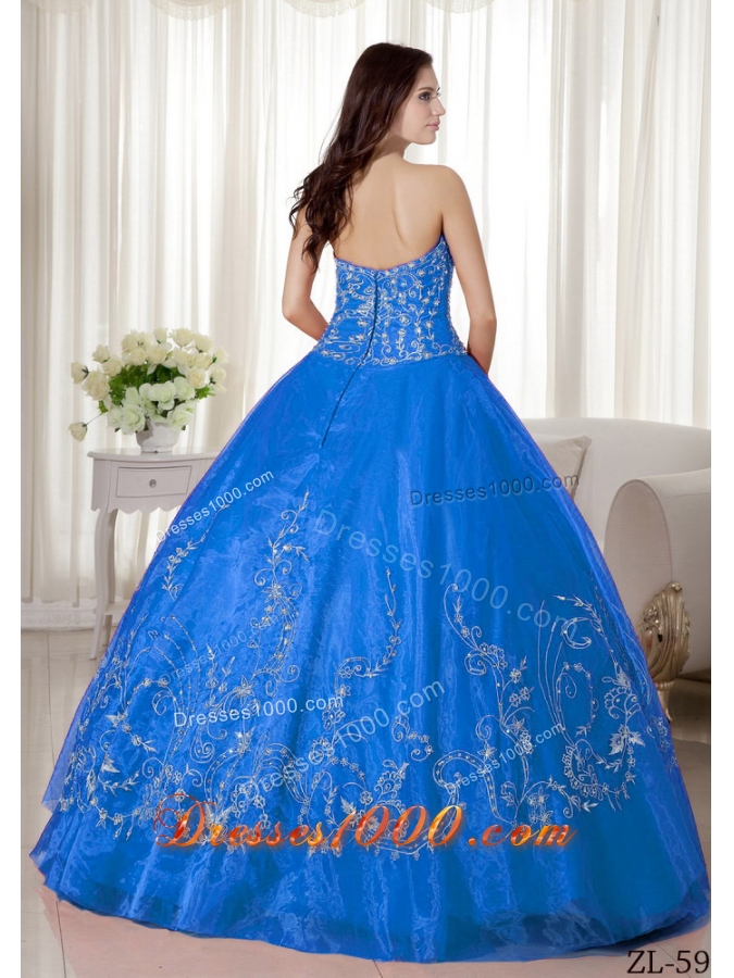 Elegant Ball Gown Sweetheart Beading and Embroidery For 2014 Quinceanera Dress