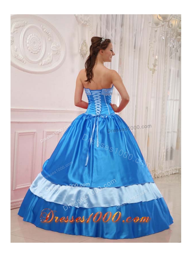 2014 Elegant Puffy Sweetheart Appliques and Beading Quinceanera Dress with Bow