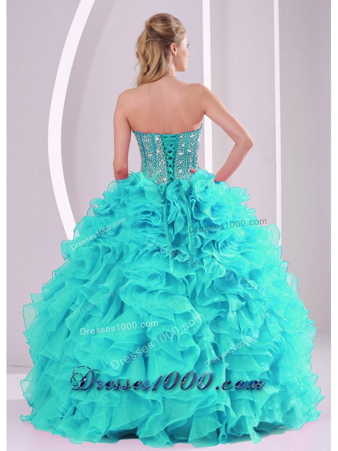 Puffy Sweetheart Full Length Fashion Quinceanera Dress with Beading