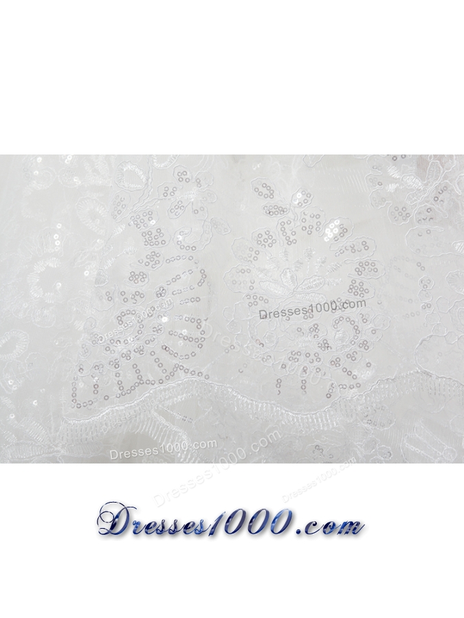 Classic One-Tier Lace Appliques Edge Wedding Veil