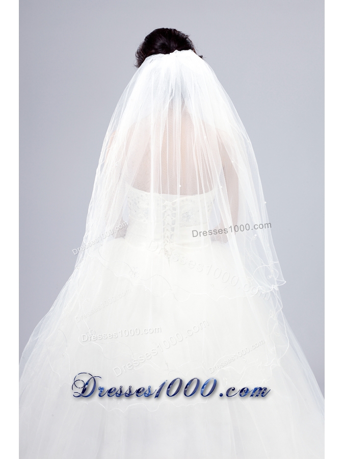 Three-Tier Finished Edge Angle Cut Bridal Veils