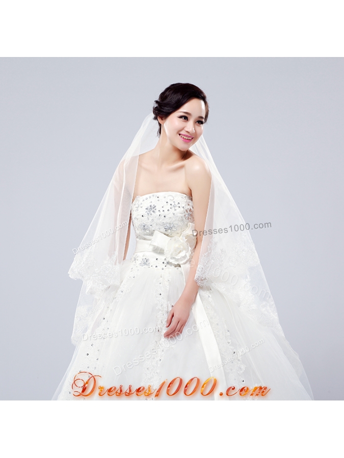 Two-Tier Tulle Drop Veil Bridal Veils for Wedding Party