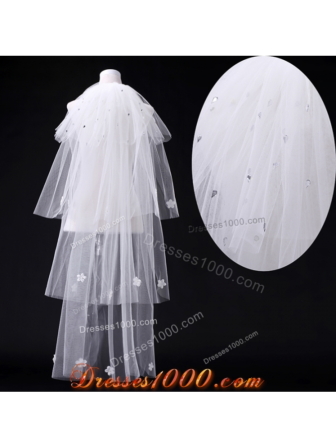 Cheap Four-Tier Cut Edge Drop Veil Wedding Veils