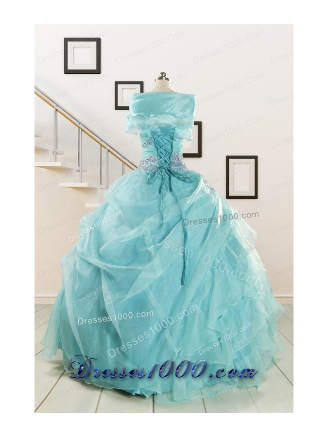 Sweetheart Organza Beading and Ruffles Quinceanera Dresses for 2015