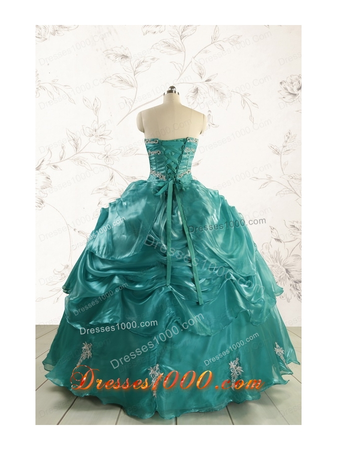 2015 Pretty Sweet 16 Dresses with Appliques