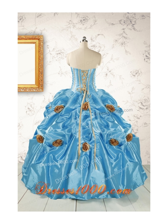 New Style Aqua Blue Quinceanera Dresses with Beading for 2015