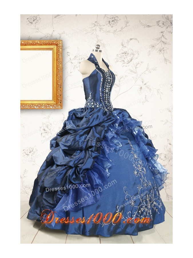 Classical Sweetheart Navy Blue Quinceanera Dresses with Beading