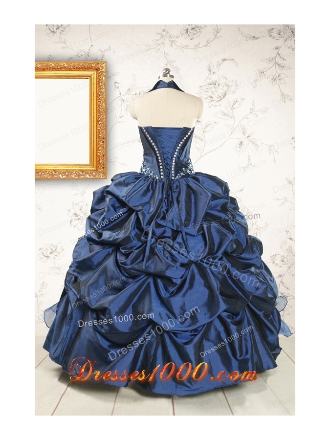 Classical Sweetheart Navy Blue Quinceanera Dresses with Beading