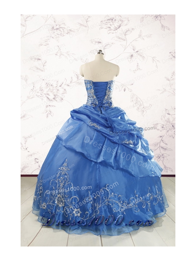 Exclusive Royal Blue Quinceanera Dresses with Appliques For 2015