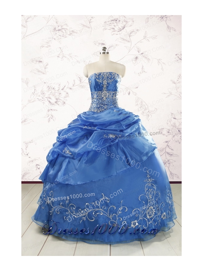 Exclusive Royal Blue Quinceanera Dresses with Appliques For 2015