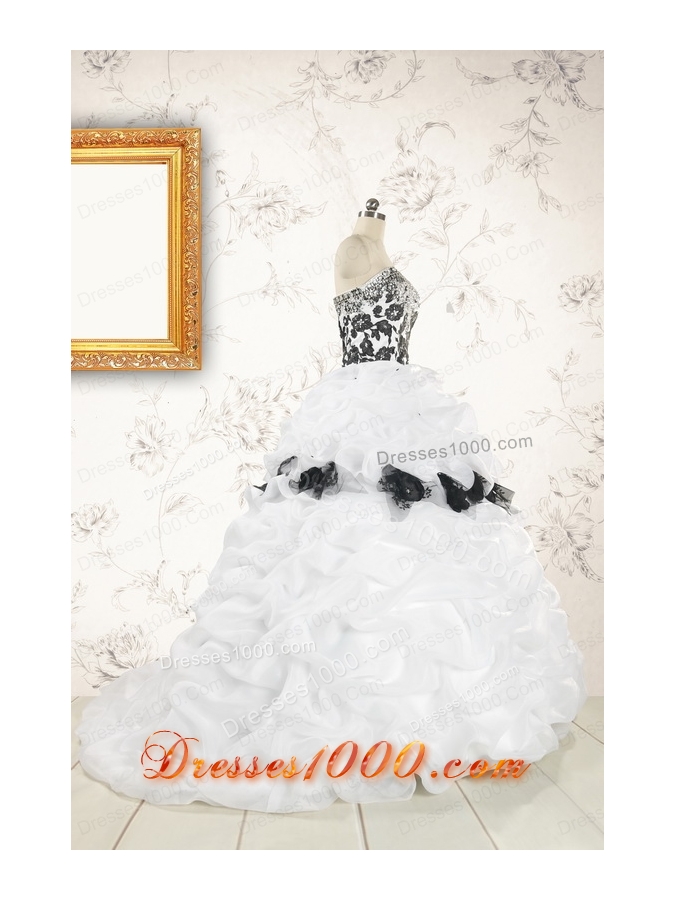 Fast Delivery Sweet 15 Dresses Hand Made Flowers for 2015