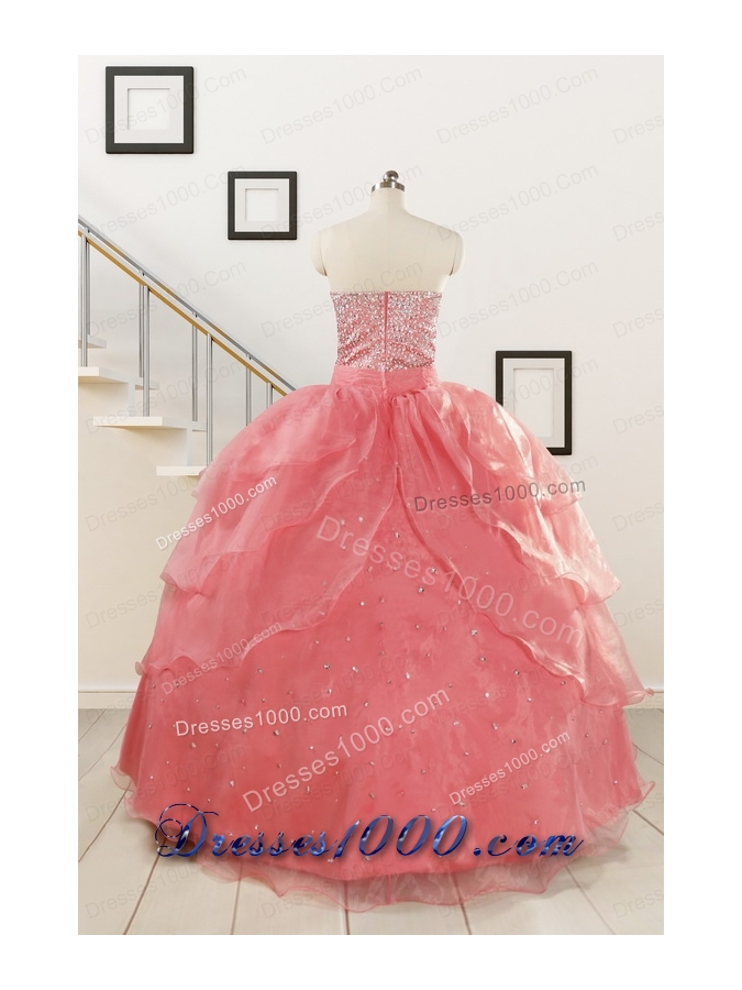 Pretty Beaded Ball Gown Sweetheart Quinceanera Dresses