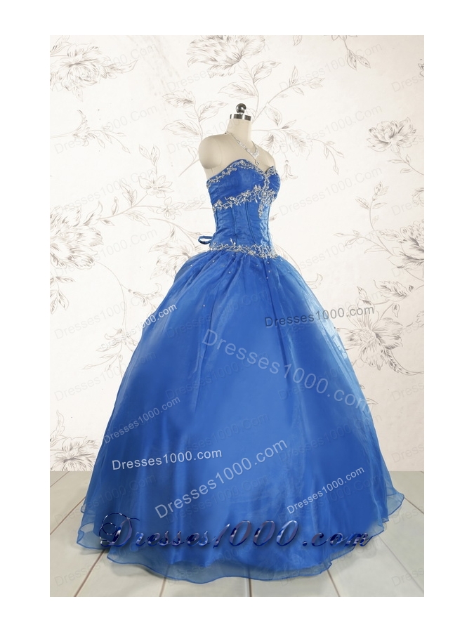 Cheap Beading Quinceanera Dresses in Royal Blue for 2015