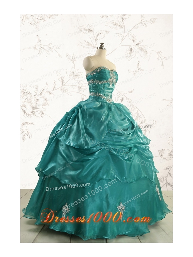 Discount Sweetheart Appliques Quinceanera Dresses for 2015