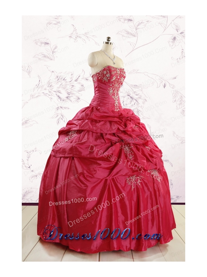New Style Strapless Appliques Quinceanera Dresses