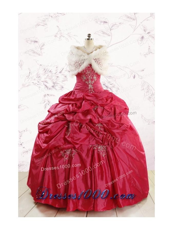 New Style Strapless Appliques Quinceanera Dresses