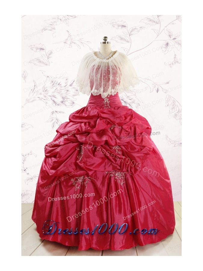 New Style Strapless Appliques Quinceanera Dresses