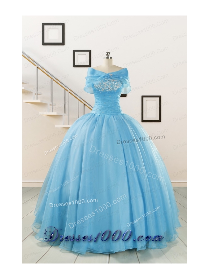 Cheap Strapless Quinceanera Dresses with Appliques