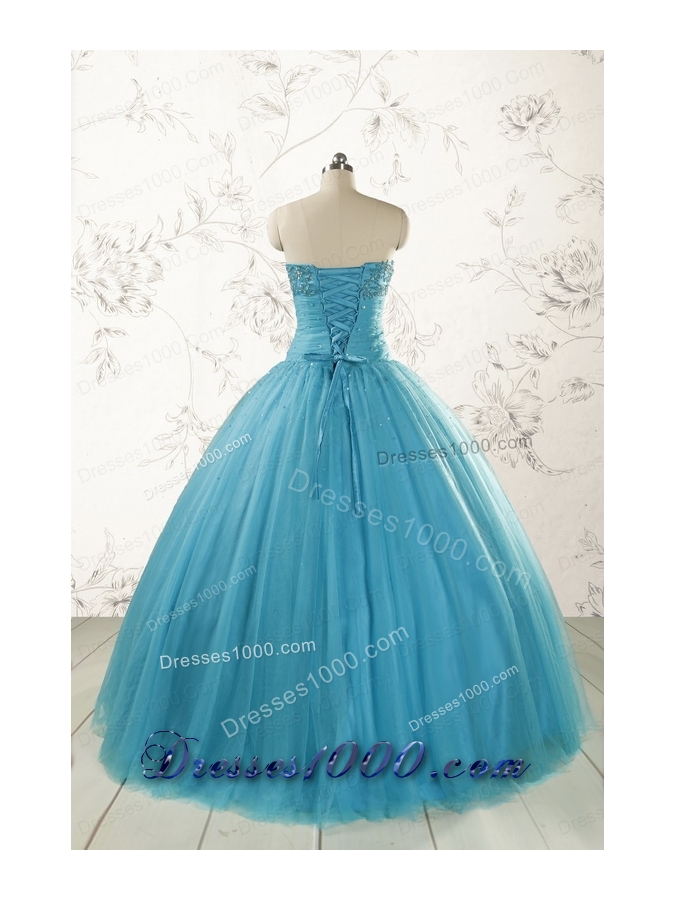 Cheap Strapless Quinceanera Dresses with Beading for 2015