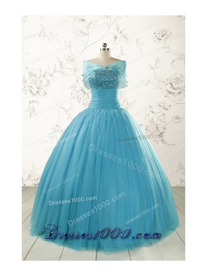 Cheap Strapless Quinceanera Dresses with Beading for 2015