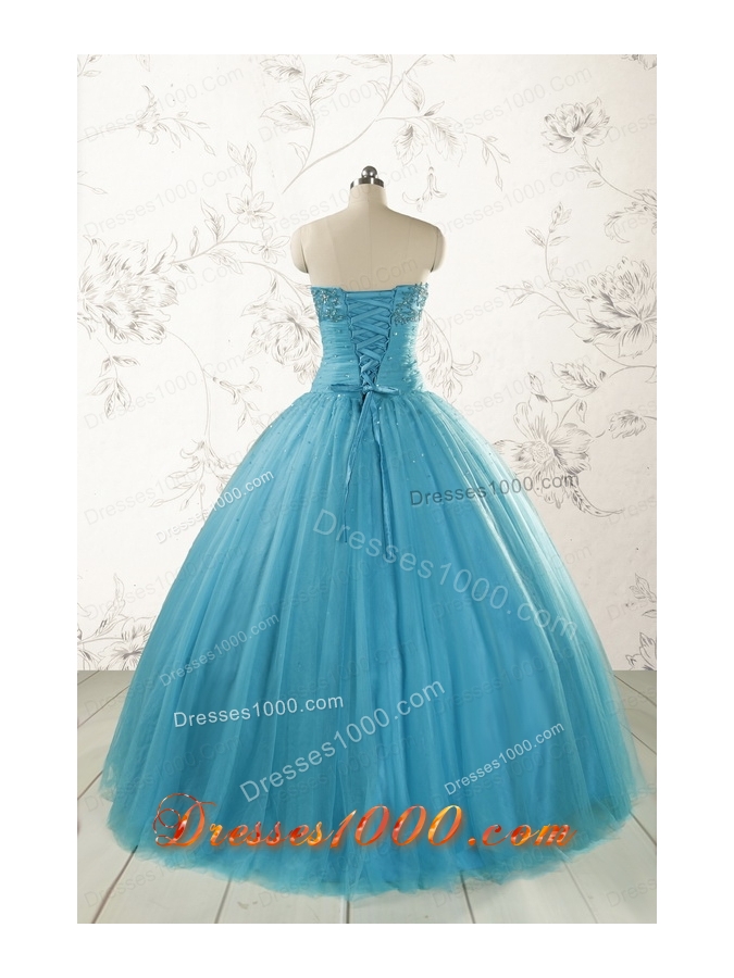 New Style Strapless Quinceanera Dresses with Beading for 2015