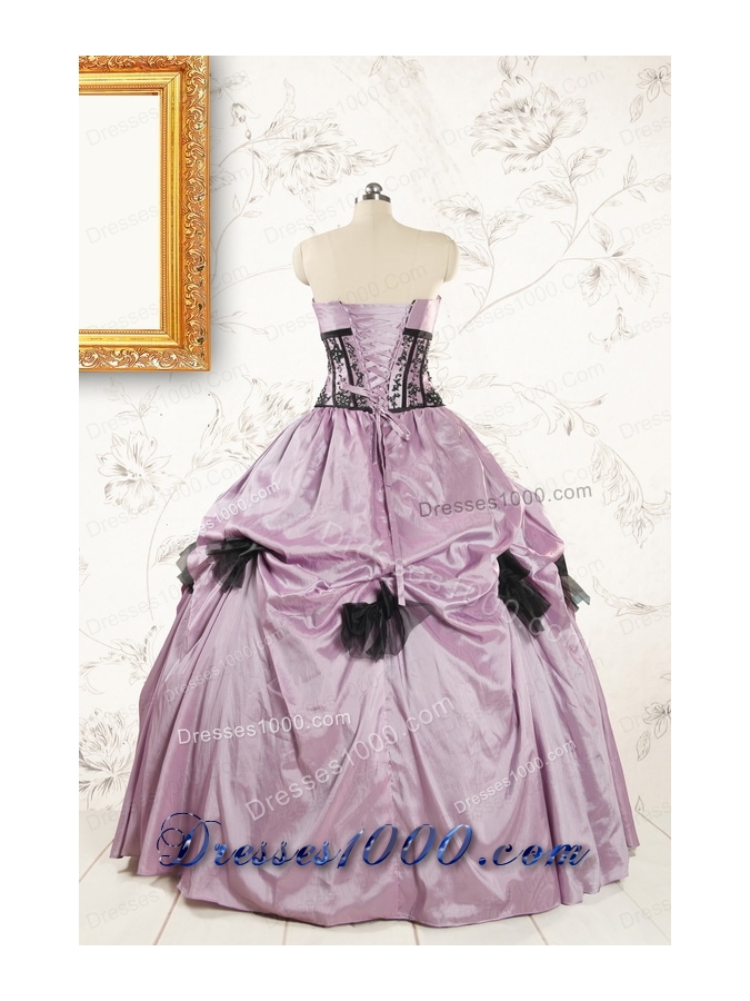 2015 Cheap Strapless Quinceanera Dresses with Appliques and Ruffles