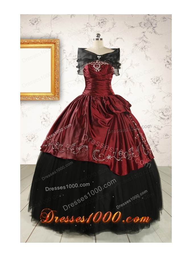 Formal Ball Gown Embroidery Quinceanera Dresses with Sweetheart