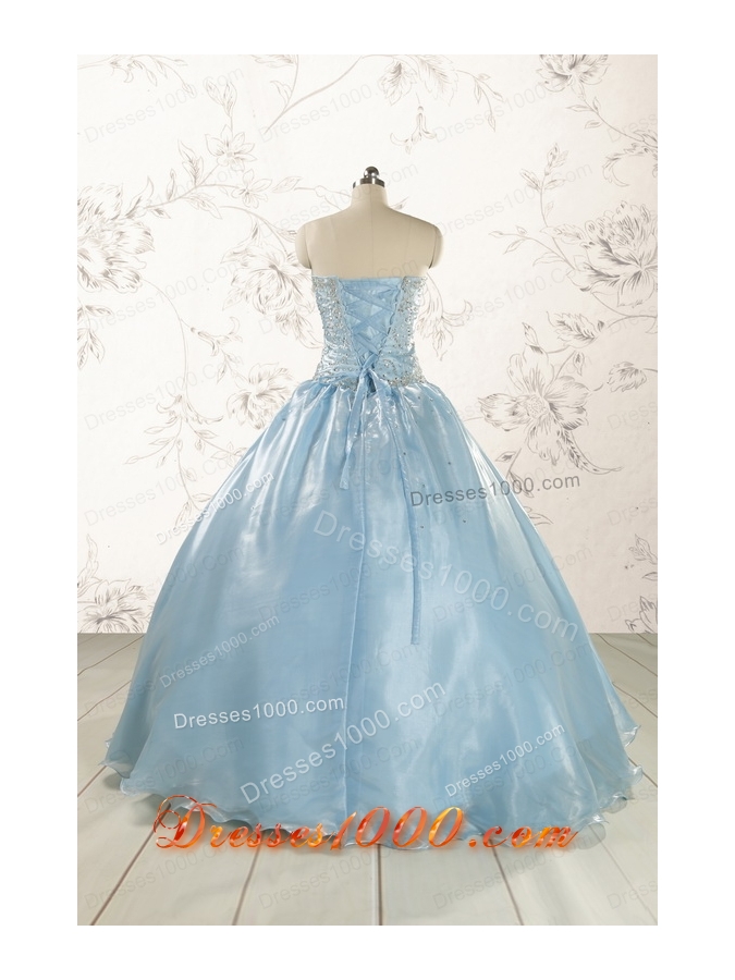 New Style 2015 Strapless Sweet 15 Dresses with Beading