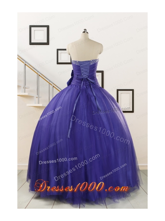 2015 Elegant Sweetheart Quinceanera Dresses with Bowknot