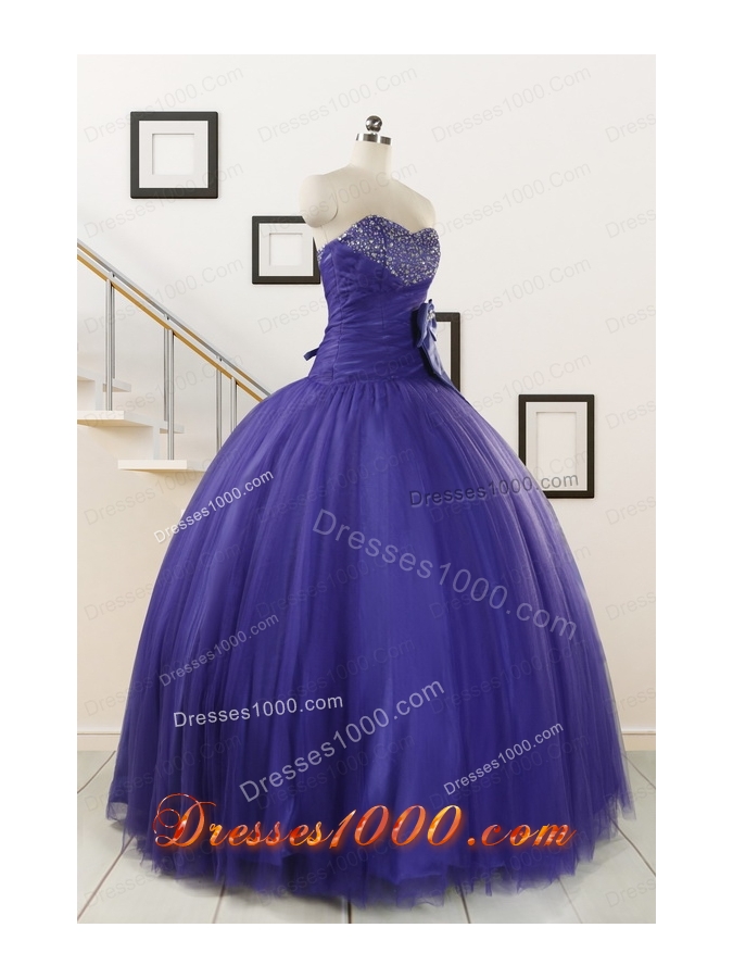 2015 Elegant Sweetheart Quinceanera Dresses with Bowknot