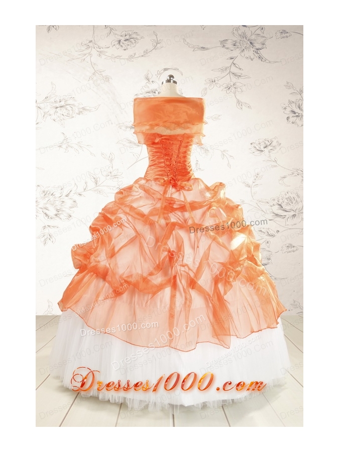 2015 Perfect Strapless Quinceanera Dresses with Beading