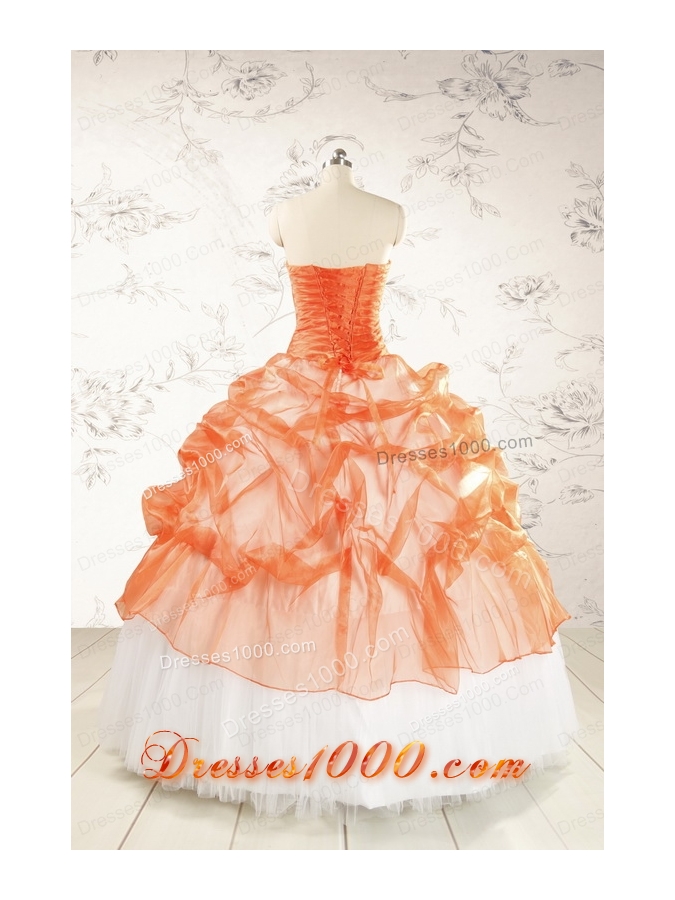 2015 Perfect Strapless Quinceanera Dresses with Beading