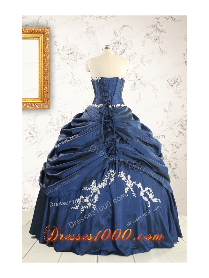 Gorgeous Sweetheart Ball Gown Quinceanera Dresses in Navy Blue